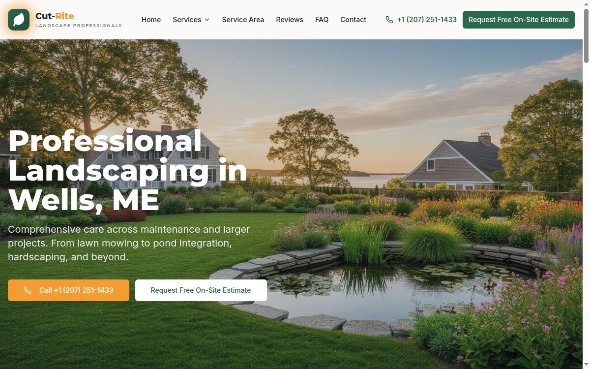 Cut-Rite Landscaping website
