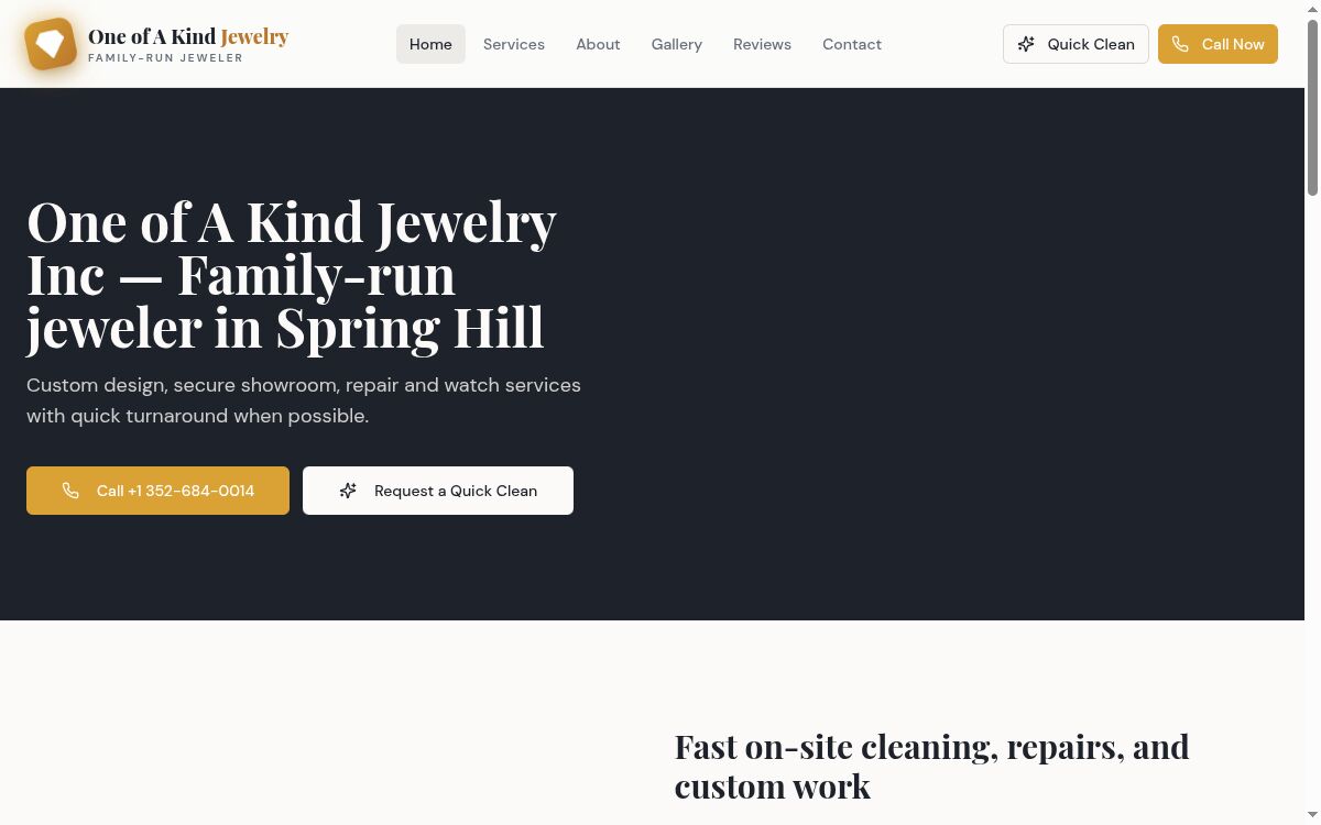 One of A Kind Jewelry website
